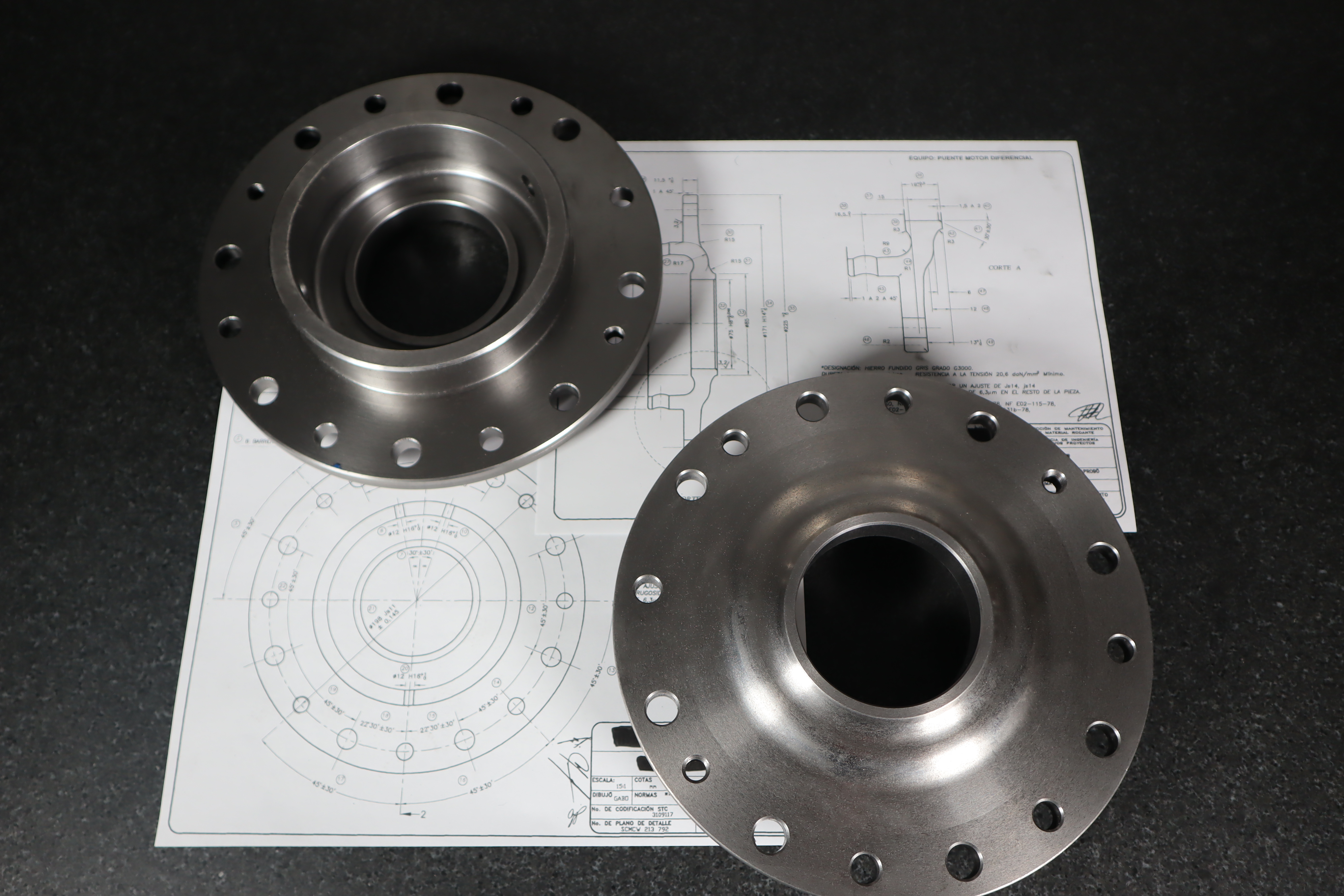 Componentes bridados de precisión